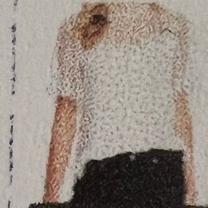 CeCe by Cynthia Steffe Soft Ecru Mixed Media Flocked Dot & Lace Blouse - Reemoly